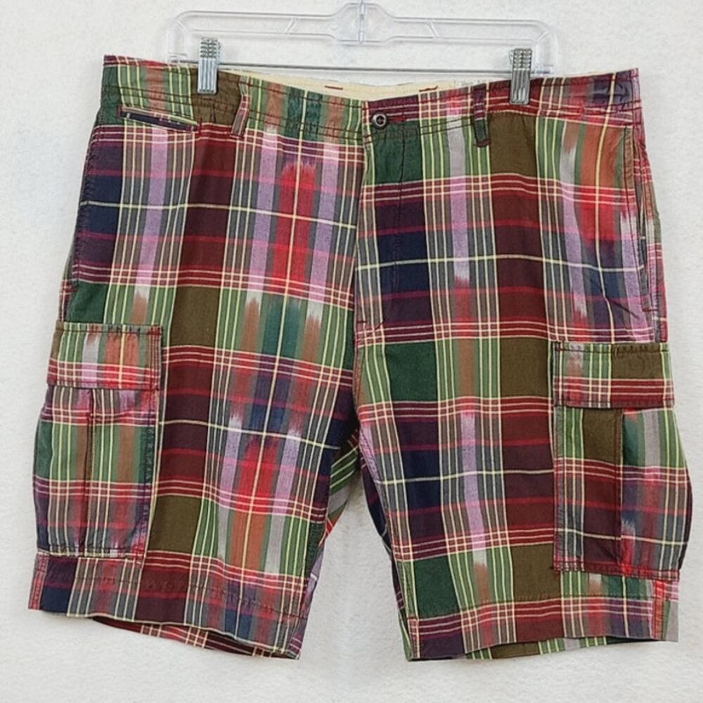 Polo by Ralph Lauren Classic Fit Shorts, Plaid, Cargo Men Size 38 EUC